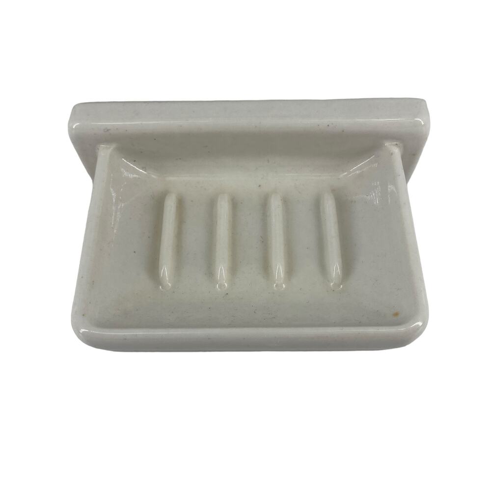 Vintage Soap Dish Period Bathroom Renovation Wall Mount Ceramic Classic Remodel